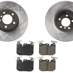 GEO Coated Front Disc Brake Rotors for BMW 328i 2012-2016 340MM Blue Caliper