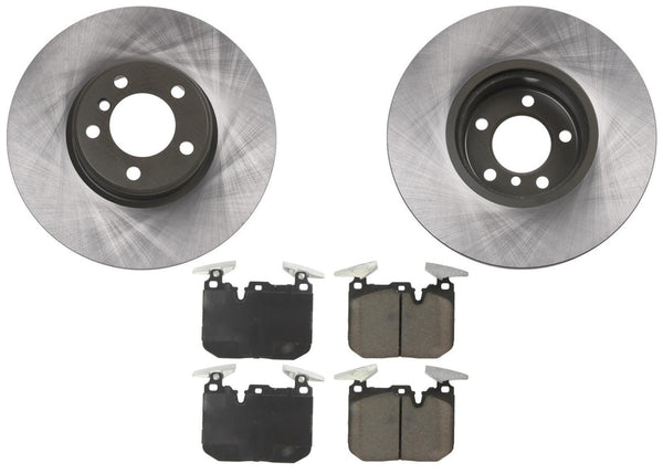 GEO Coated Front Disc Brake Rotors for BMW 328i 2012-2016 340MM Blue Caliper