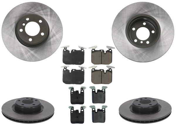 GEO Coated Disc Brake Rotors for BMW 328i 2012-2015 340MM & 345MM Blue Caliper