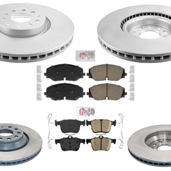 Front & Rear Disc Brake Brake Rotors Brake Pads for 2018-2024 Volkswagen Atlas
