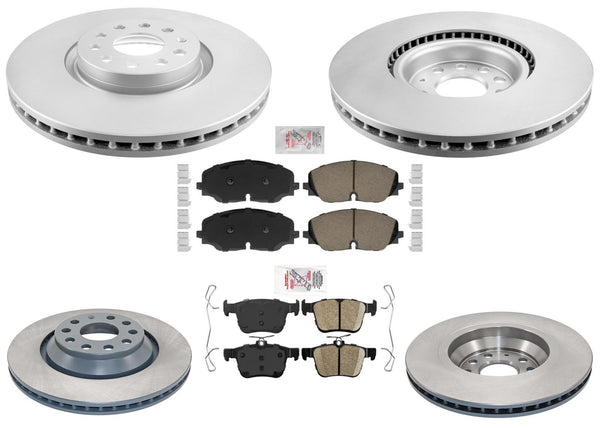 Front & Rear Disc Brake Brake Rotors Brake Pads for 2018-2024 Volkswagen Atlas