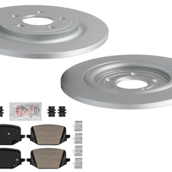 Rear Coated 320MM Solid Disc Brake Rotors Brake Pads for Ford Explorer 2020-2025