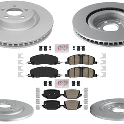Front Rear Coated 345MM Disc Brake Rotors Brake Pads for Ford Explorer 2020-2025