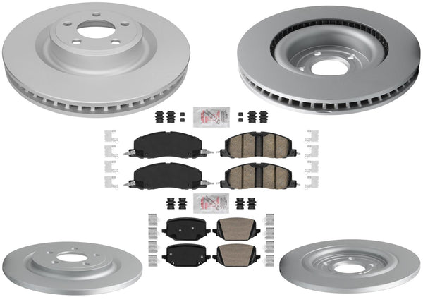 Front Rear Coated 345MM Disc Brake Rotors Brake Pads for Ford Explorer 2020-2025