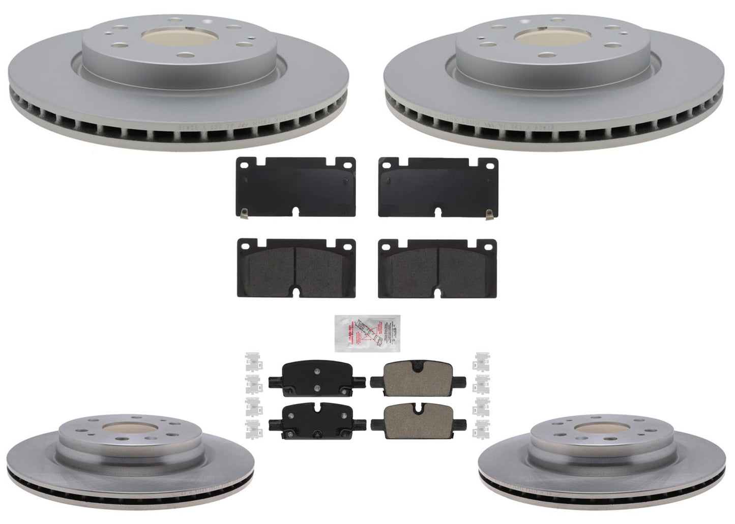 F&R Coated Disc Brake Rotors Brake Pads for Chevrolet Colorado 2023 2024 2025