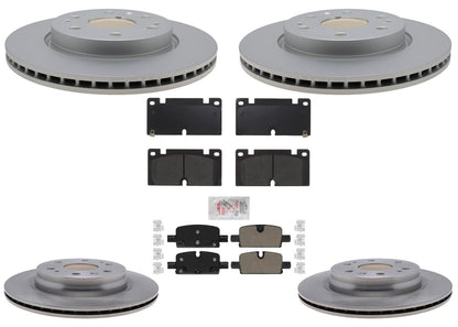 F&R Coated Disc Brake Rotors Brake Pads for Chevrolet Colorado 2023 2024 2025