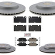 F&R Coated Disc Brake Rotors Brake Pads for Chevrolet Colorado 2023 2024 2025