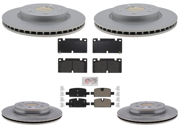 F&R Coated Disc Brake Rotors Brake Pads for Chevrolet Colorado 2023 2024 2025