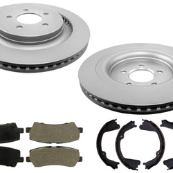 Rear Coated Disc Brake Rotors Brake Pads for Ford Mustang GT 330MM Vented 15-21