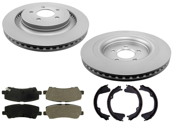 Rear Coated Disc Brake Rotors Brake Pads for Ford Mustang GT 330MM Vented 15-21