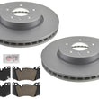 Frt Coated Disc Brake Rotors Brake Pads for Cadillac CT4 Type V 2.7L 2021 2024