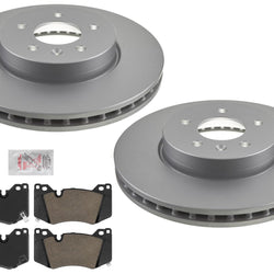Frt Coated Disc Brake Rotors Brake Pads for Cadillac CT4 Type V 2.7L 2021 2024