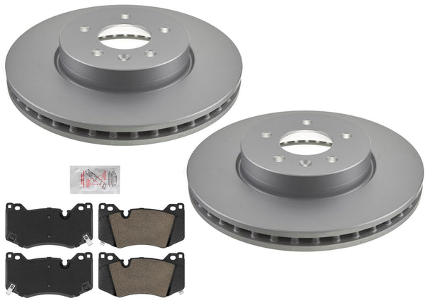 Frt Coated Disc Brake Rotors Brake Pads for Cadillac CT4 Type V 2.7L 2021 2024