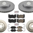 F&R Coated Disc Brake Rotors Brake Pads for Cadillac CT4 Type V 2.7L 2021 2024