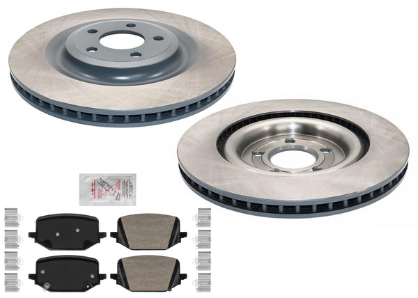 Rr Coated Disc Brake Rotors Brake Pads for Ford Mustang GT 4 Piston 350MM 24-25