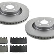 Frt Coated Disc Brake Rotors Brake Pads for Ford Mustang GT 4 Piston 352MM 24-25