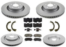 F&R Coated Disc Brake Rotors Brake Pads for Ford Mustang GT 4 Piston 352MM 22-23