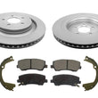 Rear Coated Disc Brake Rotors Brake Pads for Ford Mustang GT 330MM Vented 22-23