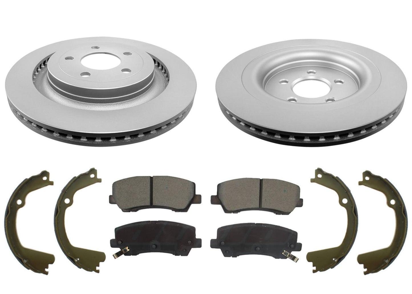 Rear Coated Disc Brake Rotors Brake Pads for Ford Mustang GT 330MM Vented 22-23