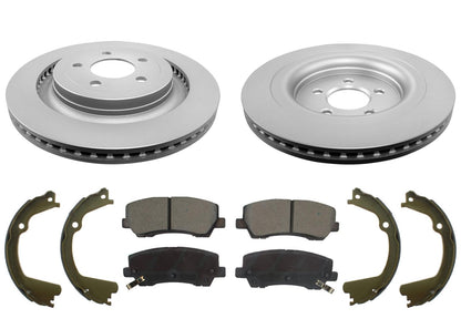 Rear Coated Disc Brake Rotors Brake Pads for Ford Mustang GT 330MM Vented 22-23