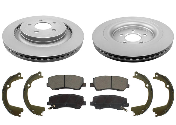 Rear Coated Disc Brake Rotors Brake Pads for Ford Mustang GT 330MM Vented 22-23