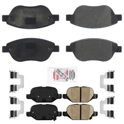 AME Front & Rear Disc Brake Pads For Fiat 500 Abarth Turbo 2012 2017 2018 2019