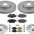 Disc Brake Rotors Brake Pads For Fiat 500 Abarth Turbo 2012 2014 2017 2018 2019