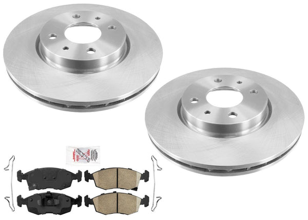 Front Disc Brake Rotors & Pads For Fiat 500 2012-2019 1.4L Natural Aspirated