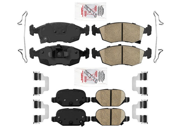 AME F&R Ceramic Disc Brake Pads For Fiat 500 2012-2019 1.4L Natural Aspirated