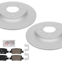 Rr GEO Coated Disc Brake Rotors Disc Brake Pads for Hyundai Kona 2024 2025 1.6L