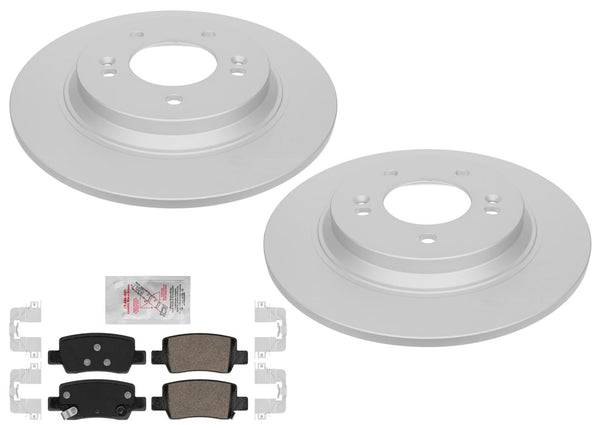 Rr GEO Coated Disc Brake Rotors Disc Brake Pads for Hyundai Kona 2024 2025 1.6L