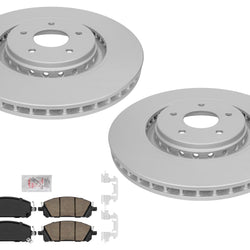Ft Coated Disc Brake Rotors Pads for Nissan Ariya 350MM 23-24 Front Wheel Drive