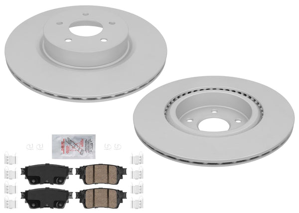 Rear Coated Disc Brake Rotors & Pads for Nissan Ariya 330MM 2023-2024 FWD AWD