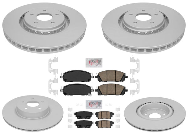 Coated Disc Brake Rotors Pads for Front Wheel Drive Nissan Ariya 350MM 23-24
