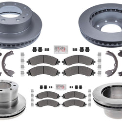 Coated Disc Brake Rotors Fleet Galvanized Pads for GM Express Van 4500 DRW 21-25