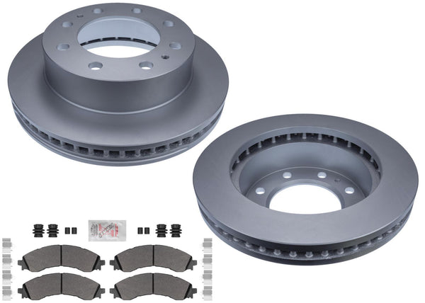 FT Coated Disc Brake Rotors Fleet Galvanized Pads for GM Express Van 2500 21-25