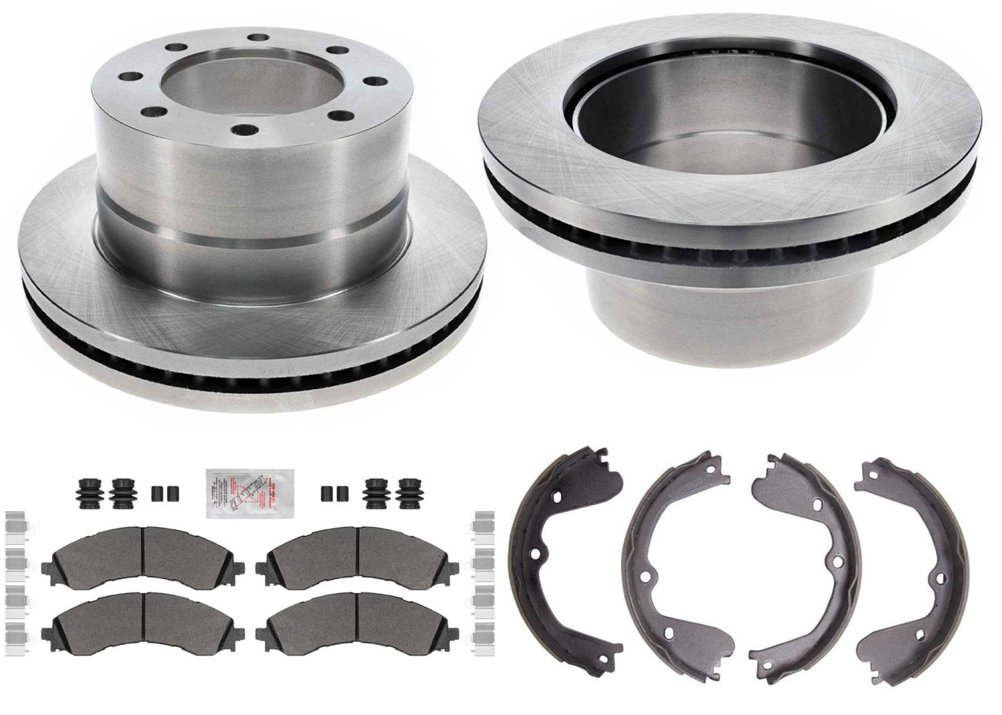 Coated Disc Brake Rotors Fleet Galvanized Pads for GM Express Van 4500 DRW 21-25