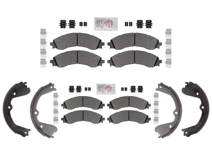 RAM Fleet Galvanized F&R Disc Brake Pads for GM Express Van 3500 4500 DRW 21-25