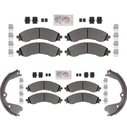 RAM Fleet Galvanized F&R Disc Brake Pads for GM Express Van 3500 4500 DRW 21-25
