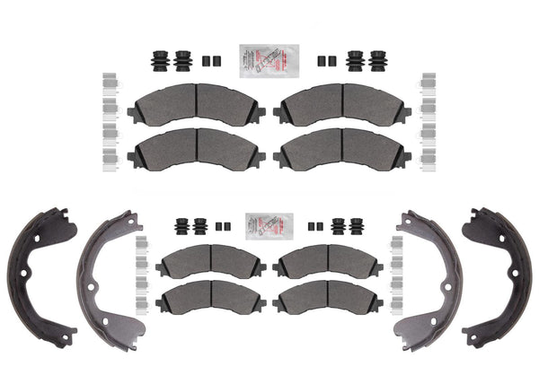 RAM Fleet Galvanized F&R Disc Brake Pads for GM Express Van 3500 4500 DRW 21-25