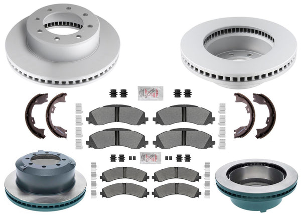 Coated Disc Brake Rotors Fleet Galvanized Pads for Ram 3500 Pick Up DRW 19-25