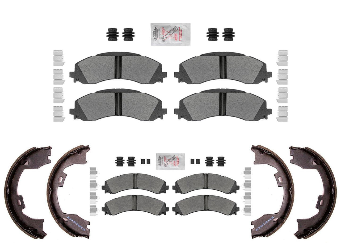 RAM Front & Rear Galvanized Disc Brake Pads for Ram 3500 Pick Up DRW 2019-2025