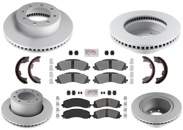 Coated Disc Brake Rotors Fleet Galvanized Pads for Ram 2500 Pick Up SRW 19-25
