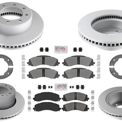 Coated Disc Brake Rotors Fleet Galvanized Pads for Ram 3500 Pick Up SRW 19-25