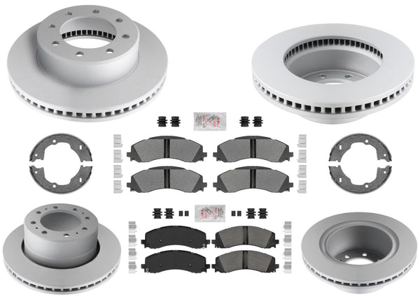 Coated Disc Brake Rotors Fleet Galvanized Pads for Ram 3500 Pick Up SRW 19-25