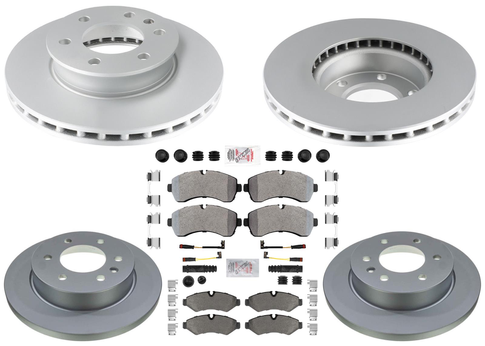 Disc Brake Rotors & Pads for Sprinter 3500 19-23 Electric Parking Solid ...