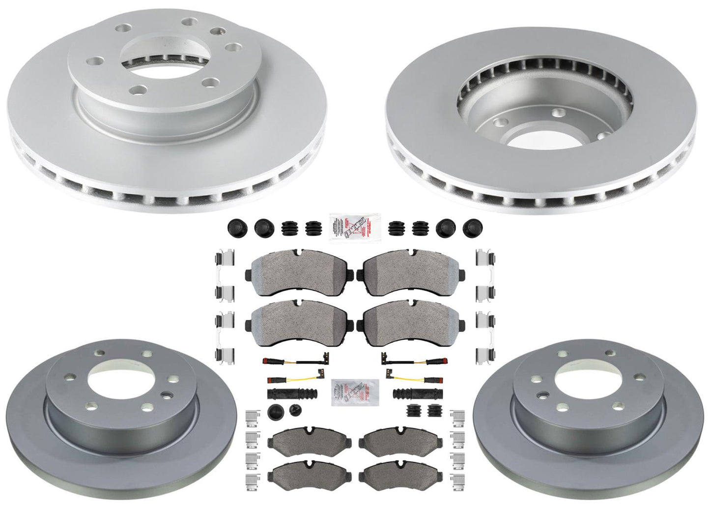 Disc Brake Rotors & Pads for Sprinter 3500 19-23 Electric Parking Solid Rear