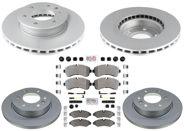 Disc Brake Rotors & Pads for Sprinter 3500 19-23 Electric Parking Solid Rear