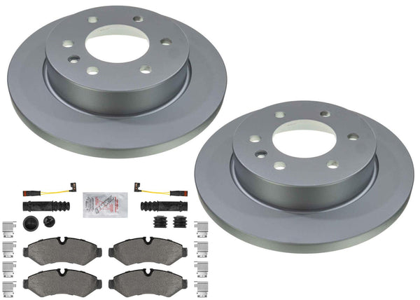 Rear Disc Brake Rotors Pads for Sprinter 3500 19-23 Electric Parking Solid Rear