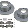 Rear Disc Brake Rotors Pads for Sprinter 3500 19-24 Manual Parking Solid Rear